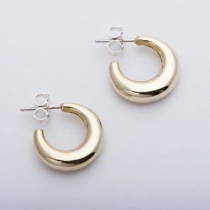 Leigh Miller Brass Bubble Hoops, Large